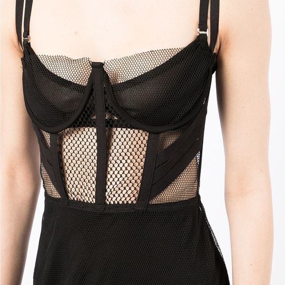 DION LEE WOMEN NET LACE LAYERED DRESS - Picture 3 of 4